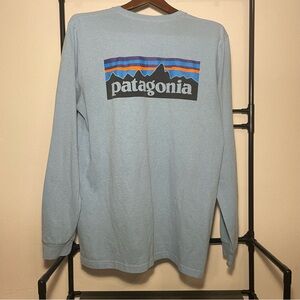 Patagonia Men's Light Blue Long Sleeve Tee